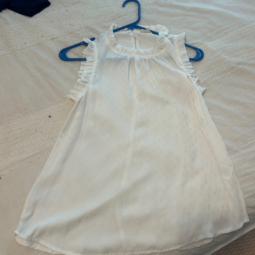 LA MIEL White Sleeveless Tank with Mock Neck